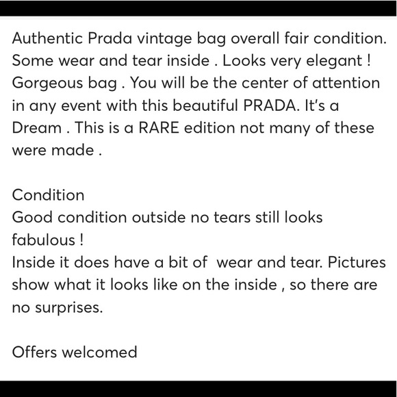 100 % Authentic vintage Prada bag(on hold) - Picture 13 of 13